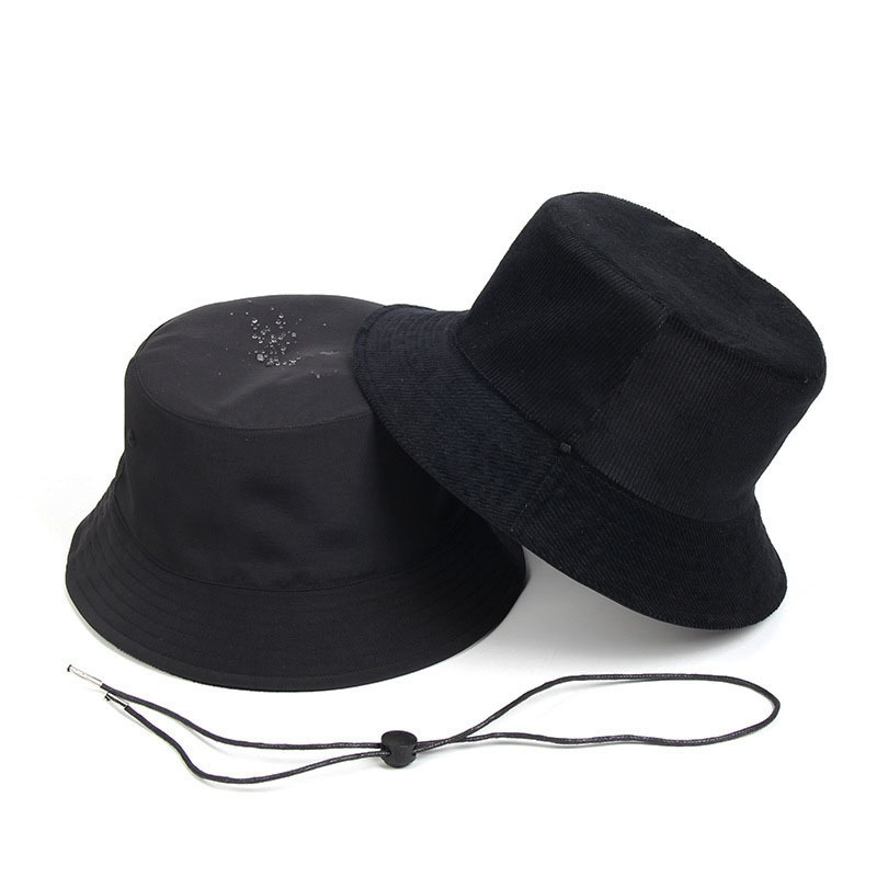 Waterproof Big Head Men Large Size Corduroy Keep Warm Bucket Hat Women Plus Size Double-sided Panama Sun Hats 58 60 62 64CM 220325
