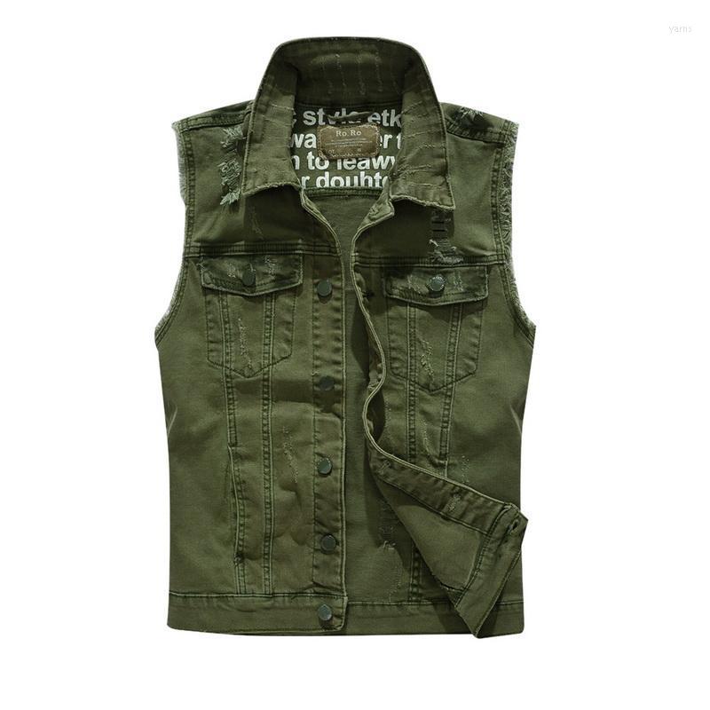 Men's Vests Nice Slim Fit Cowboy Male Jacket Vest Ripped Denim Men Sleeveless Casual Waistcoat Jean Coat Green, Style 1
Men's Vests Nice Slim Fit Cowboy Male Jacket Vest Ripped Denim Men Sleeveless Casual Waistcoat Jean Coat Green, Style 1