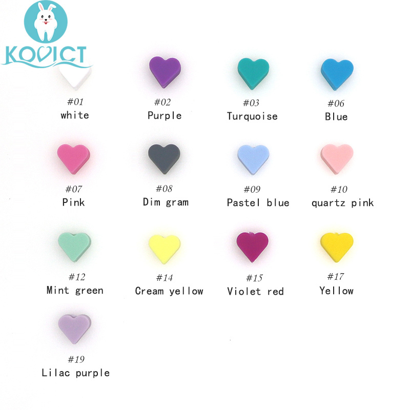 Kovict wholesale 100/200/500pcs Silicone Beads star heart crown DIY Teething Necklace Accessories Teething Pacifier 220507
