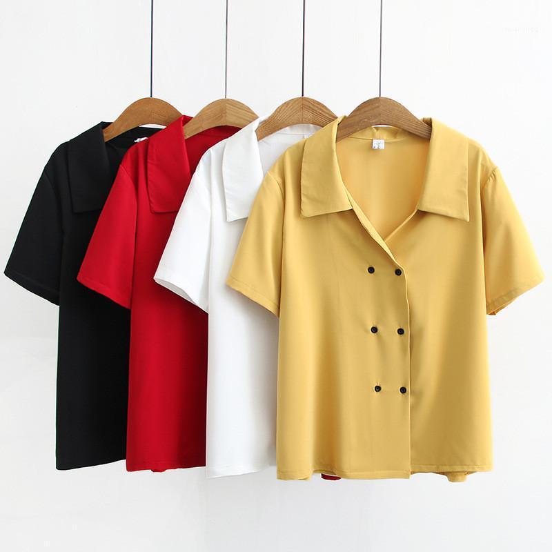 Women's Blouses & Shirts 2022 Fashion Spring Summer Short Sleeve Women Solid Color Double-breasted Plus Size 4XL Casual Tops Blouse Female 3, Black
Women's Blouses & Shirts 2022 Fashion Spring Summer Short Sleeve Women Solid Color Double-breasted Plus Size 4XL Casual Tops Blouse Female 3, Black