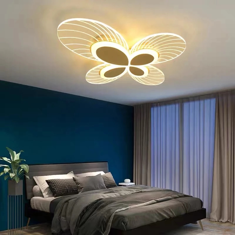 Modern Fashion LED Ceiling Light Lamp Gold Dimmable Transparent Acrylic Chandelier for Living Room Bedroom Study Decorative Lighting Le-281