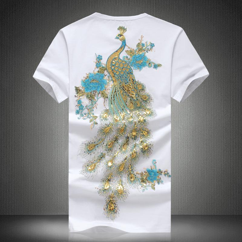 Men's T-Shirts Luxury Sequined Peacock Pattern Fashion High-end Short Sleeve T Shirt Summer 2022 Quality Cotton Boutique Men -5XLMen's, As picture
Men's T-Shirts Luxury Sequined Peacock Pattern Fashion High-end Short Sleeve T Shirt Summer 2022 Quality Cotton Boutique Men -5XLMen's, As picture