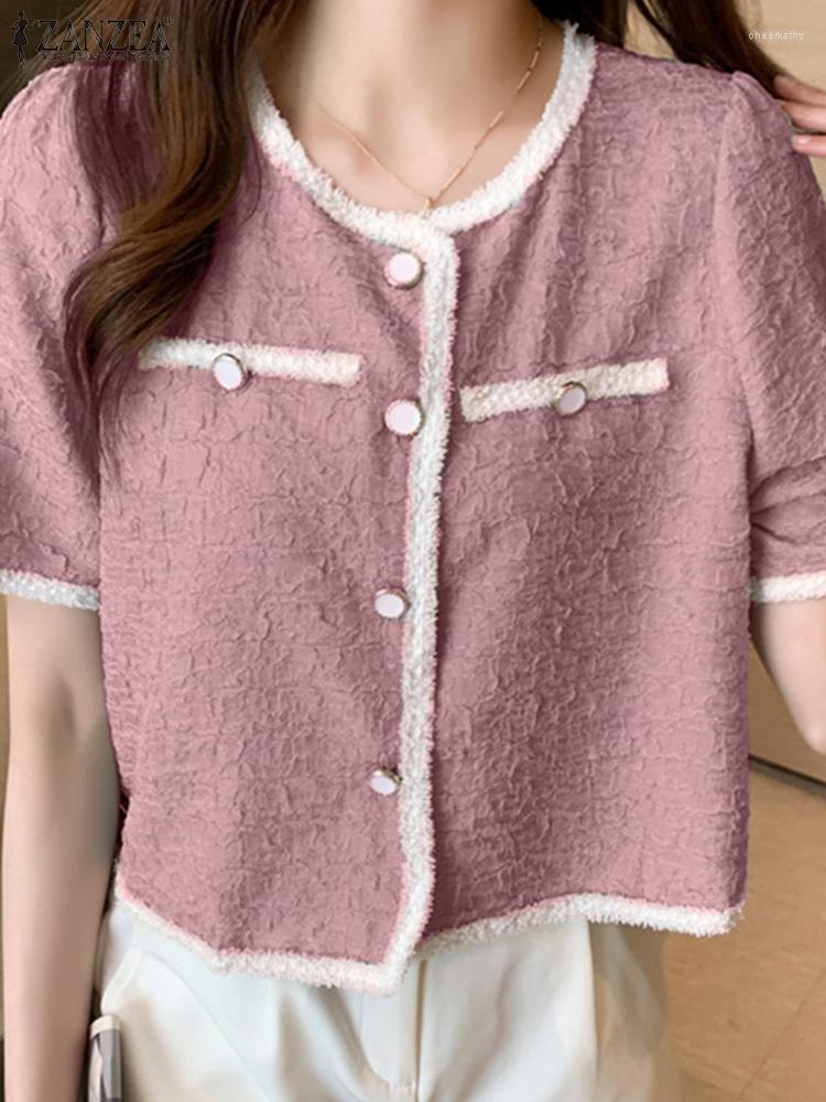 Women' Blouses & Shirts Holiday Short Sleeve Casual Work Button Pleated Camisas 2022 Fashion Elegant O Neck Blouse Women Summer Solid TopsW, Pink
Women' Blouses & Shirts Holiday Short Sleeve Casual Work Button Pleated Camisas 2022 Fashion Elegant O Neck Blouse Women Summer Solid TopsW, Pink