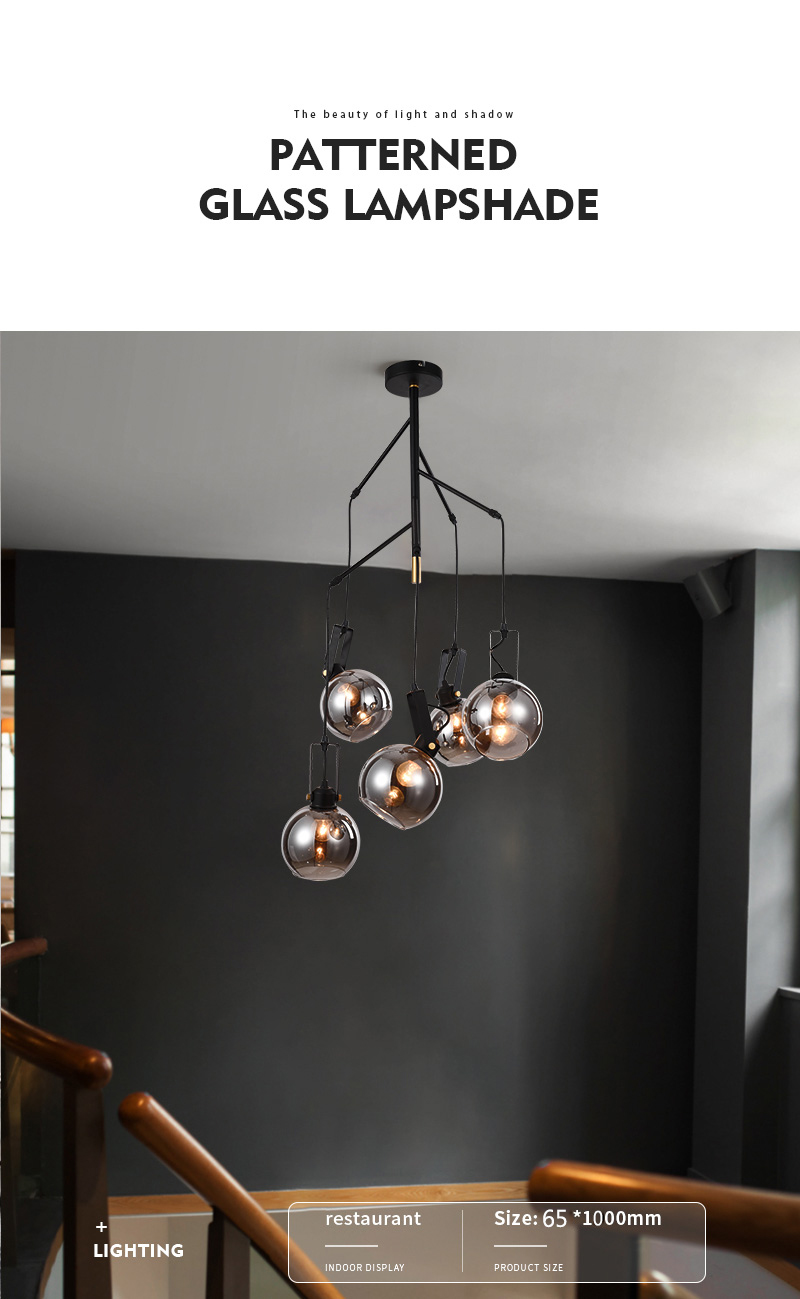Pendant Lamps Nordic Glass Chandelier Lighting Bedroom Dining Living Room Chandeliers Simple Creative Modern Indoor Light Fixtures