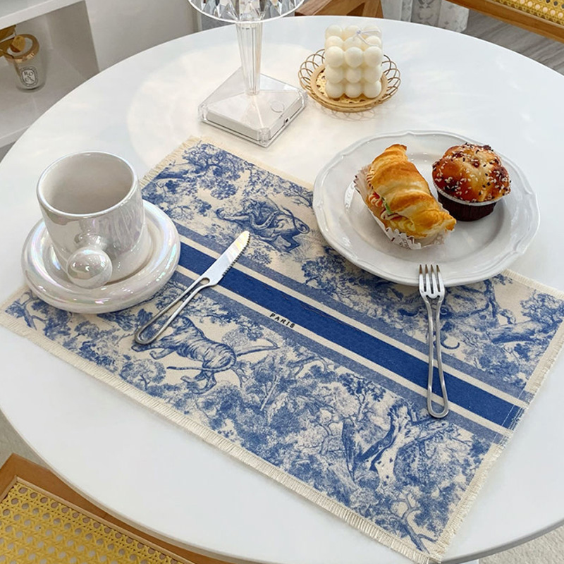 2022 Table Mats Cotton And Linen Restaurant Dining Tablecloth Imitation Water Heat Insulation Designer Mat Dining Plate Decoration
2022 Table Mats Cotton And Linen Restaurant Dining Tablecloth Imitation Water Heat Insulation Designer Mat Dining Plate Decoration