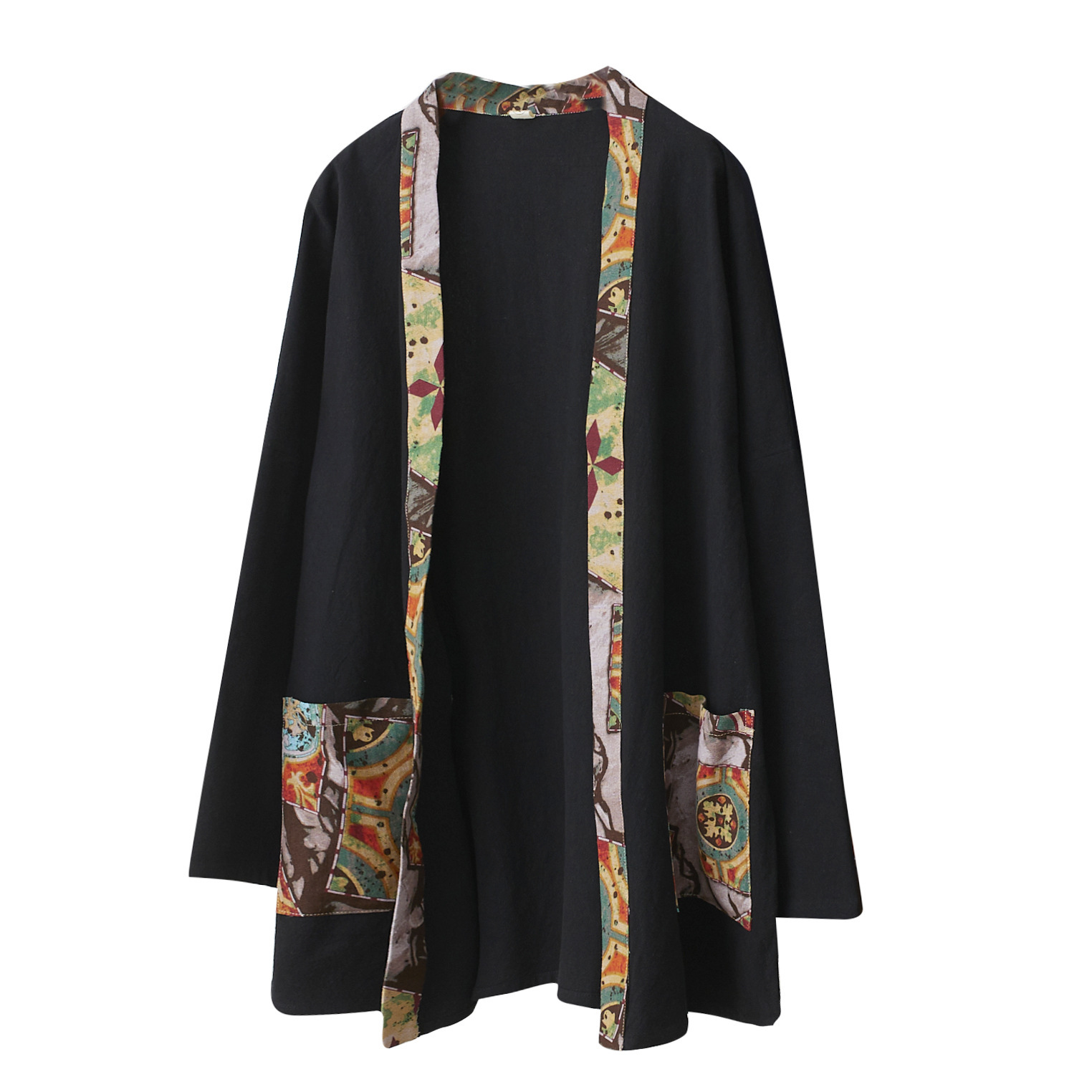 Vintage ethnic clothing loose men's top Oriental costume Chinese traditional Hanfu male cotton linen outfit