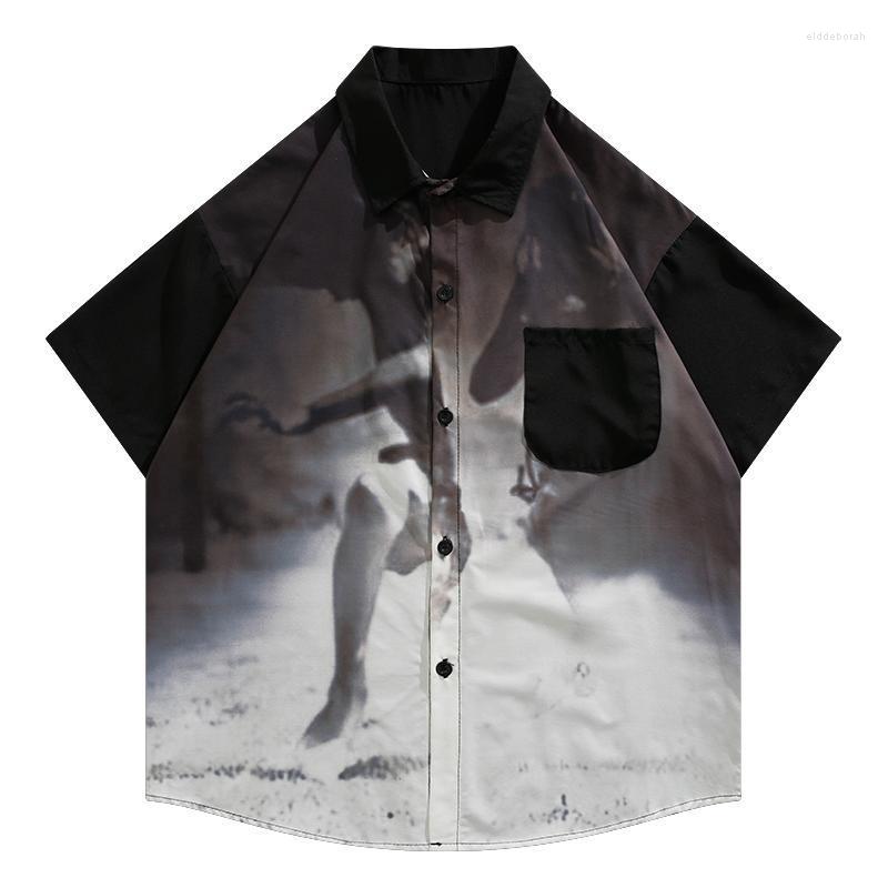 Men's Casual Shirts Summer Black Print Men Short Sleeve Chic Blouses Street Hip Hop Male Gradient Overshirt Loose Tops -2XLMen's Eldd22
Men's Casual Shirts Summer Black Print Men Short Sleeve Chic Blouses Street Hip Hop Male Gradient Overshirt Loose Tops -2XLMen's Eldd22