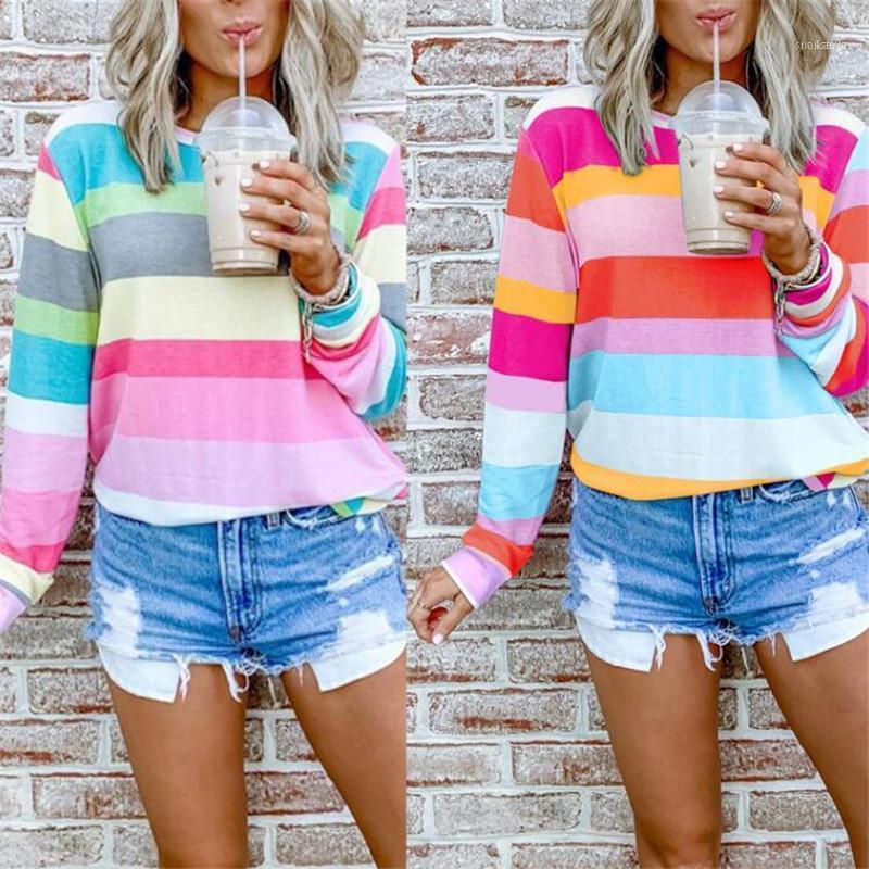Women' Hoodies & Sweatshirts Harajuku Rainbow Stripe Women Sweatshirt Loose Pullover For Sweet Girls Fashion Colorful Striped Clothing Cute
Women' Hoodies & Sweatshirts Harajuku Rainbow Stripe Women Sweatshirt Loose Pullover For Sweet Girls Fashion Colorful Striped Clothing Cute