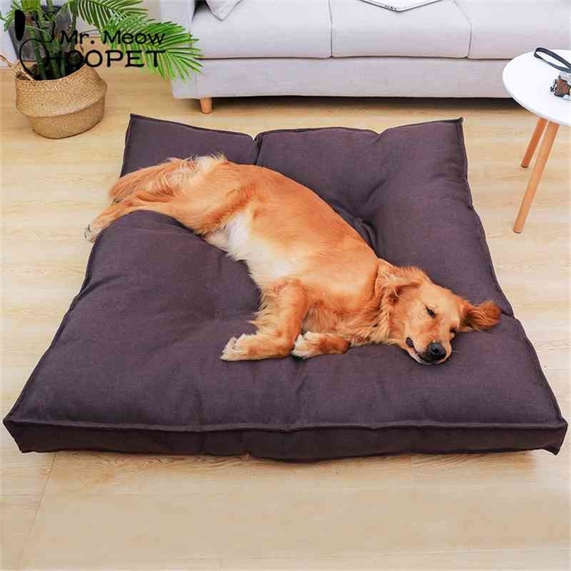 Hoopet Pet Large Dog Warm Soft Nest Puppy Kennel Sofa House Cat Sleeping Bag Bed 210401