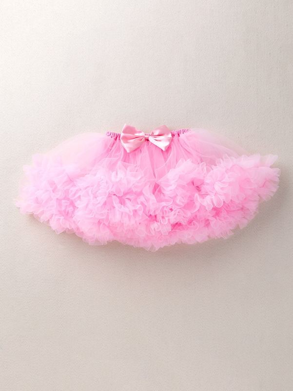 Baby Frill Trim Bow Front Mesh Skirt SHE01