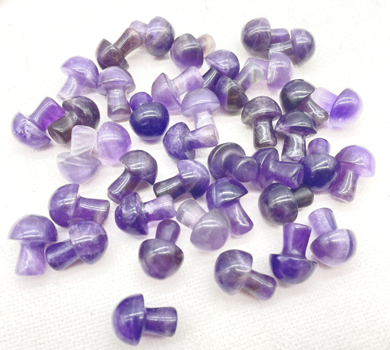 Natural Amethyst Purple Quartz Mushroom Shaped Crystal Polished Stone Gift Decor Natural Stones and Minerals
