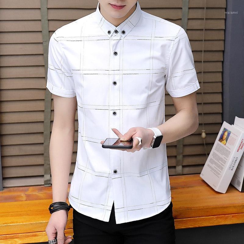 Men's Casual Shirts Short Sleeve Shirt Summer Plaid Korean Fashion Business Slim Fit, Wesn-144 khaki
Men's Casual Shirts Short Sleeve Shirt Summer Plaid Korean Fashion Business Slim Fit, Wesn-144 khaki