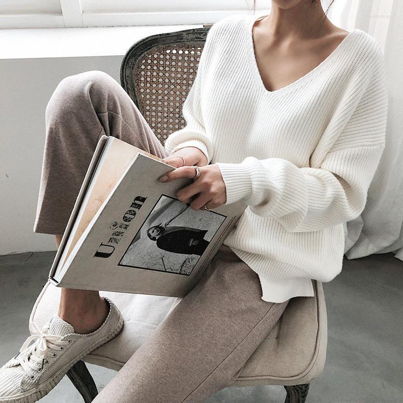 Women's Sweaters Autumn Winter V-Neck Minimalist Tops Fashionable Irregular Hem Knitting Casual Solid Y202 Jemi22, Black
Women's Sweaters Autumn Winter V-Neck Minimalist Tops Fashionable Irregular Hem Knitting Casual Solid Y202 Jemi22, Black