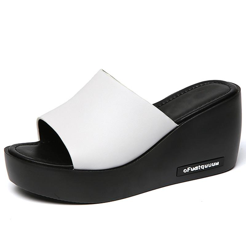 Slippers Women Sandals 2022 Summer Leather Peep Toe Shoes Woman Flip Flops Wedges Fashion Platform Female Slides Ladies M880, White
Slippers Women Sandals 2022 Summer Leather Peep Toe Shoes Woman Flip Flops Wedges Fashion Platform Female Slides Ladies M880, White