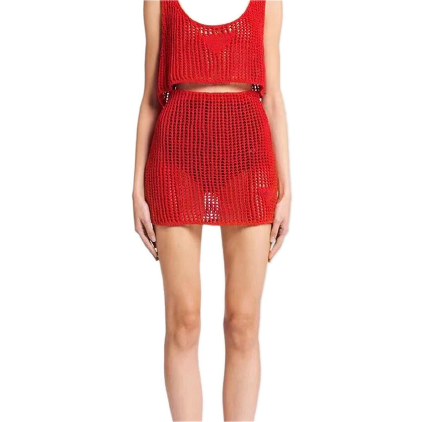 Womens Knit Tanks Skirts Sexy Hollow Beach Vest Skirt See Through Sexy Bikinis Cover Up, Red with label
Womens Knit Tanks Skirts Sexy Hollow Beach Vest Skirt See Through Sexy Bikinis Cover Up, Red with label
