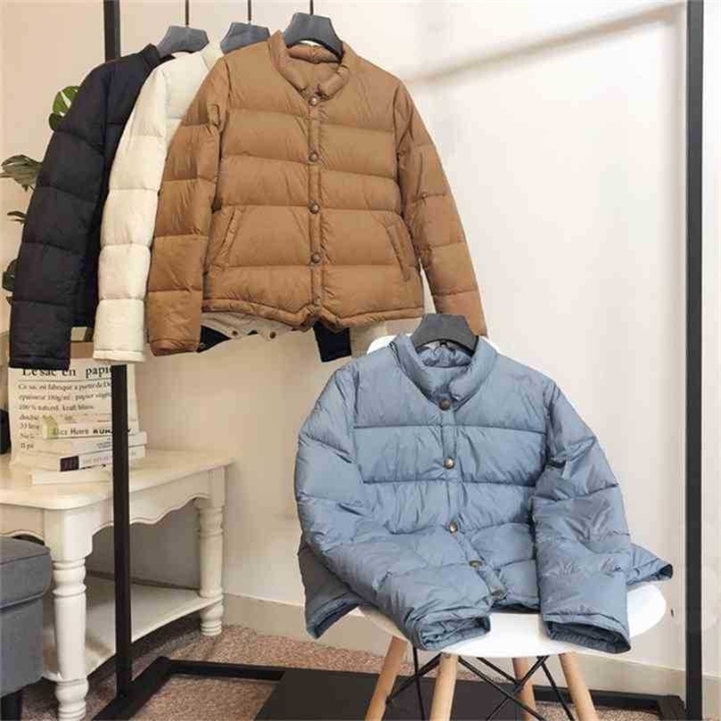 Autumn Winter Ultralight Down Jacket Slim Single Breasted Short Coats Korea Female Warm Bubble Puffer Outwear 210525
Autumn Winter Ultralight Down Jacket Slim Single Breasted Short Coats Korea Female Warm Bubble Puffer Outwear 210525