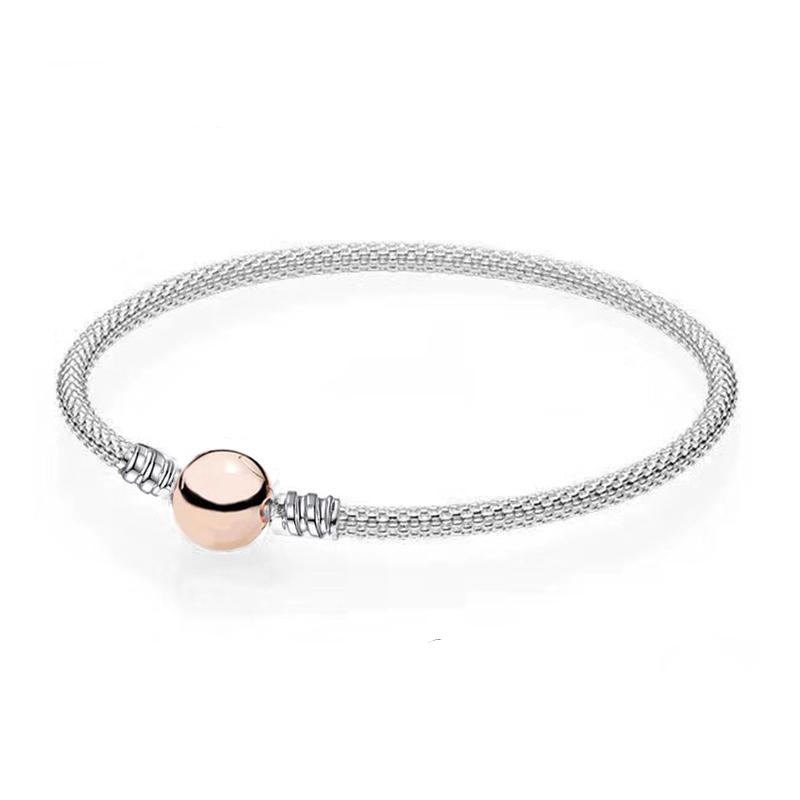 New Popular High Quality 925 Sterling Silver Forever Love Charm Bracelet For Women S925 Snake DIY Beads Beautiful Bracelet Jewelry Special Offer