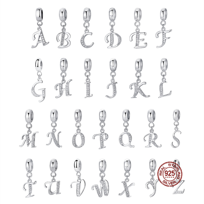 925 Silver Fit Pandora Charm 925 Bracelet Pendant Round Shaped A to Z Letter charms set Pendant DIY Fine Beads Jewelry
925 Silver Fit Pandora Charm 925 Bracelet Pendant Round Shaped A to Z Letter charms set Pendant DIY Fine Beads Jewelry