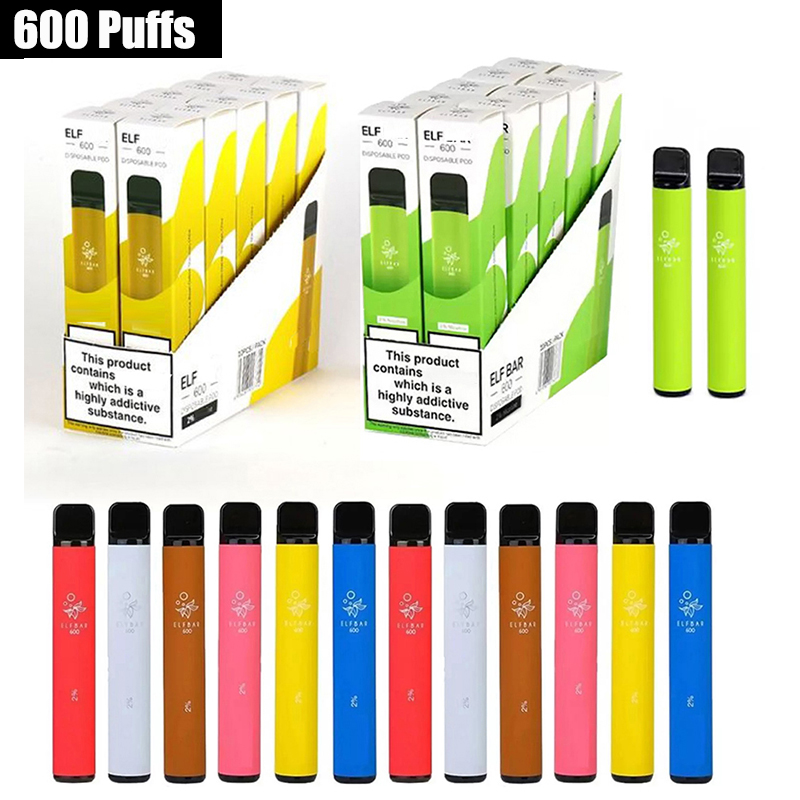 Elf Bars 600 Puffs Disposable battery E Cigarettes Device Vape 2% 550mah 3.2ml prefilled cartridges Pod Vaporizer elfbar vaporizer box
Elf Bars 600 Puffs Disposable battery E Cigarettes Device Vape 2% 550mah 3.2ml prefilled cartridges Pod Vaporizer elfbar vaporizer box