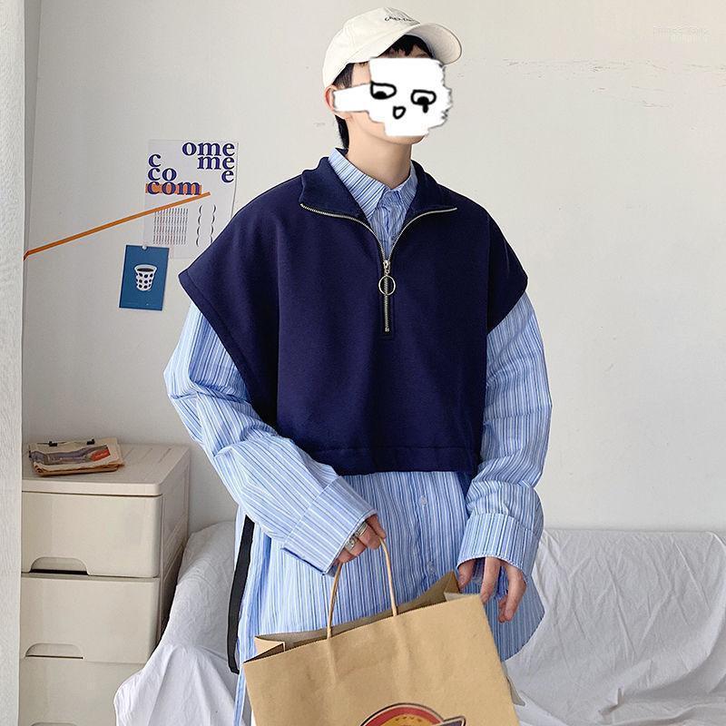 Korean Short Vest Men's Fashion Solid Color Casual Stand Collar Pullover Men Streetwear Wild Loose Hip-hop Gilet Vests Phin22, Blue
Korean Short Vest Men's Fashion Solid Color Casual Stand Collar Pullover Men Streetwear Wild Loose Hip-hop Gilet Vests Phin22, Blue