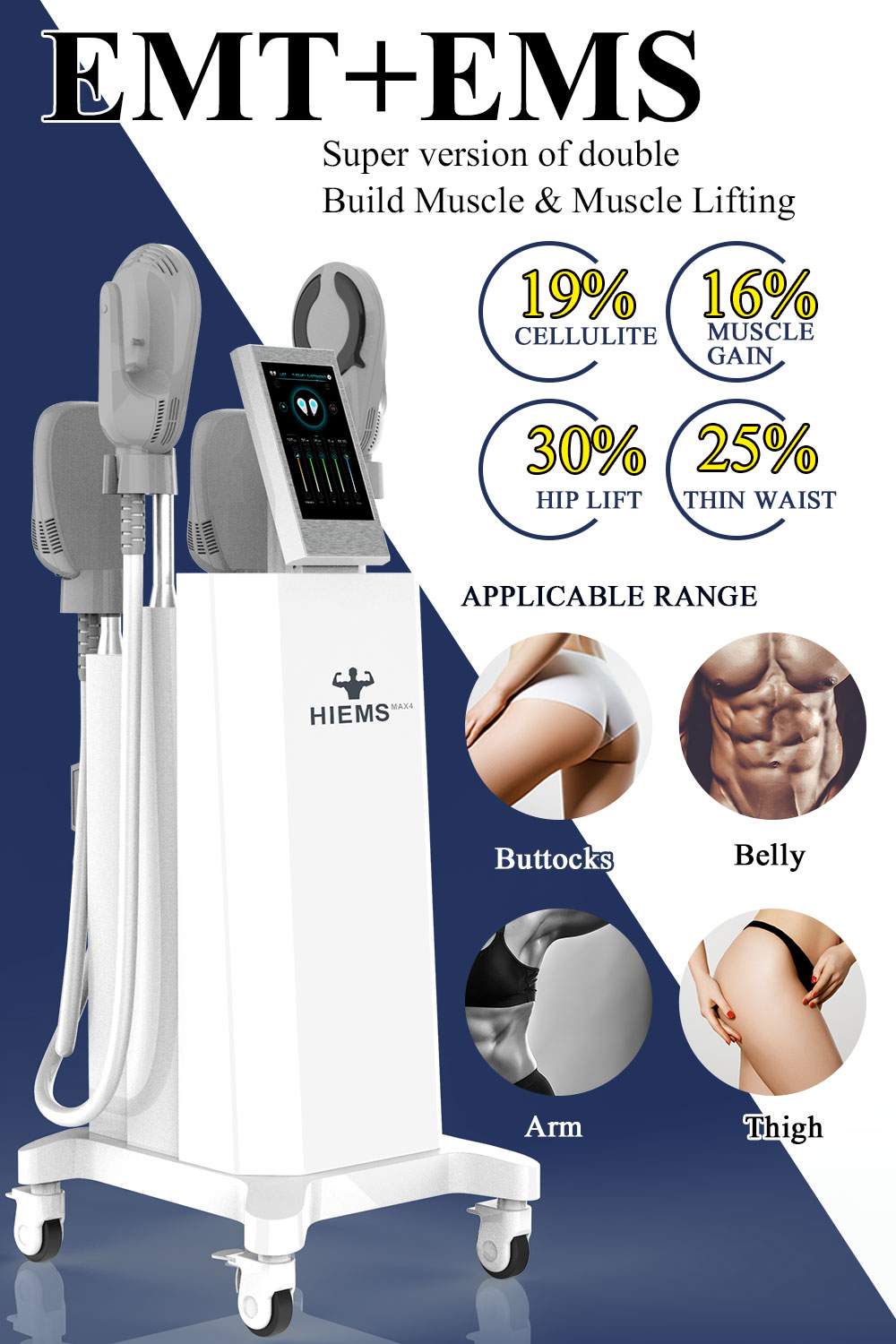 HIEMS Emslim neo 4 handles RF slimming machine HI-EMT TESLA body shaping EMS sculp build Muscles sculpting Muscle Stimulator weight loss beauty salon equipment
HIEMS Emslim neo 4 handles RF slimming machine HI-EMT TESLA body shaping EMS sculp build Muscles sculpting Muscle Stimulator weight loss beauty salon equipment