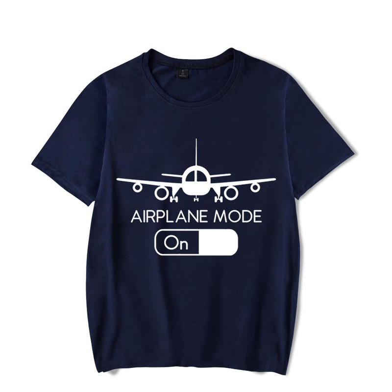 Funny Pilot Flying Airplane Mode T Shirts Women And Men Summer Cotton Harajuku Short Sleeve O Neck Streetwear Luminous Black T-shirt 220607