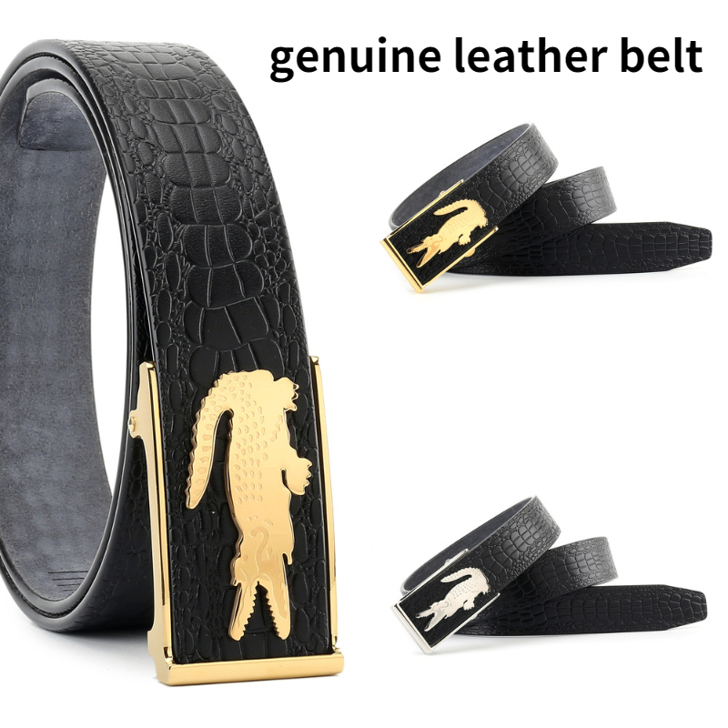 Classic luxury high quality belt 3.5cm wide toothless and non perforated stainless steel waistband men's tree paste top layer cow leather pants business dress belt, Black
Classic luxury high quality belt 3.5cm wide toothless and non perforated stainless steel waistband men's tree paste top layer cow leather pants business dress belt, Black