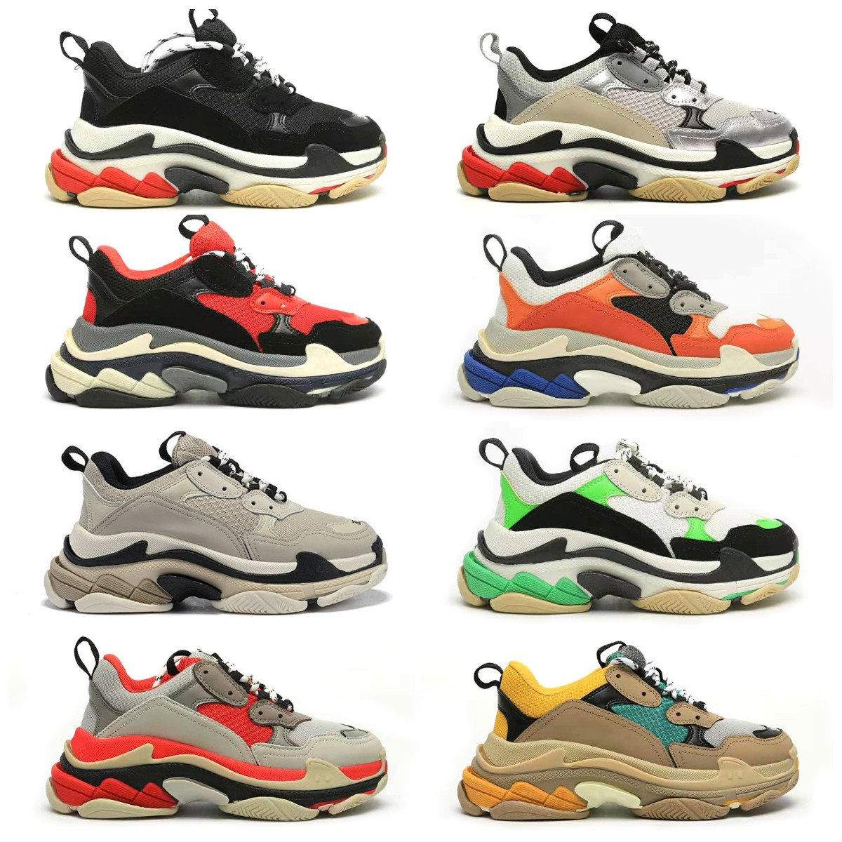 Top Quality Triple S Casual Shoes Designer Platform Sneakers Men Women 17FW Paris Chaussures vintage Dad shoe White Black Cream Yellow Red Mens Trainer Sneaker, Box
Top Quality Triple S Casual Shoes Designer Platform Sneakers Men Women 17FW Paris Chaussures vintage Dad shoe White Black Cream Yellow Red Mens Trainer Sneaker, Box