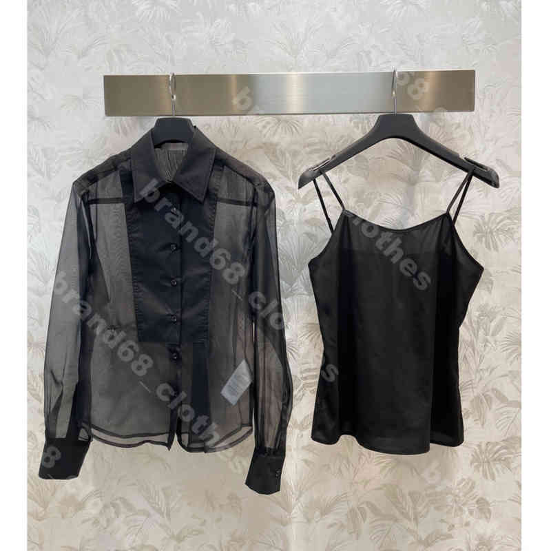 designer women shirt dress set solid color Organza long sleeve shirts lining cotton slip dresses 2 piece suit sheer mesh sunscreen logo d..r brand Top Female Apparel a1
designer women shirt dress set solid color Organza long sleeve shirts lining cotton slip dresses 2 piece suit sheer mesh sunscreen logo d..r brand Top Female Apparel a1