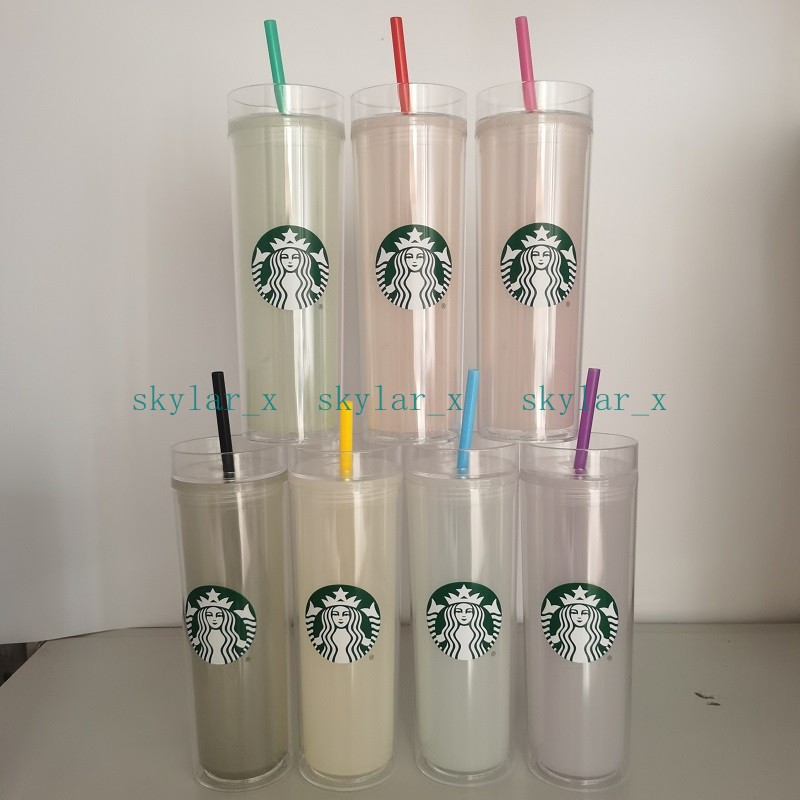 Starbucks Double-Layer Plastic Transparent Color-Changing Cup Tumblers Straight Body Straw Cup Cold-Changing Cups L5, Customize
Starbucks Double-Layer Plastic Transparent Color-Changing Cup Tumblers Straight Body Straw Cup Cold-Changing Cups L5, Customize