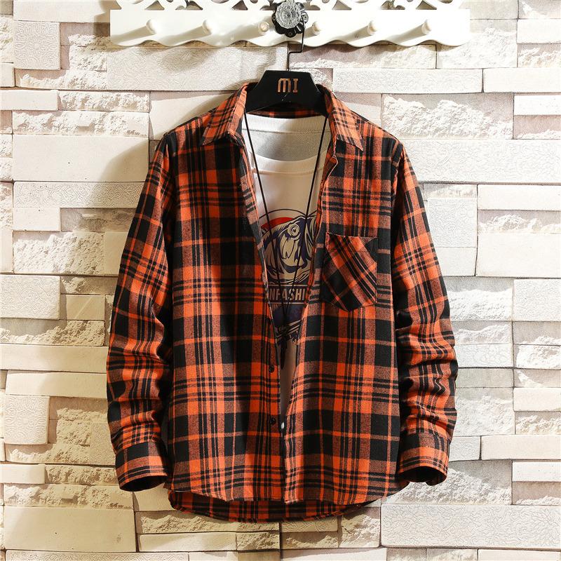 Men's Casual Shirts Man's Shirt Clothes Longsleeve Bargains Blouse For Men's Vintage Clothing Orange Plaid Harajuku Streetwear Drop, Black strips
Men's Casual Shirts Man's Shirt Clothes Longsleeve Bargains Blouse For Men's Vintage Clothing Orange Plaid Harajuku Streetwear Drop, Black strips