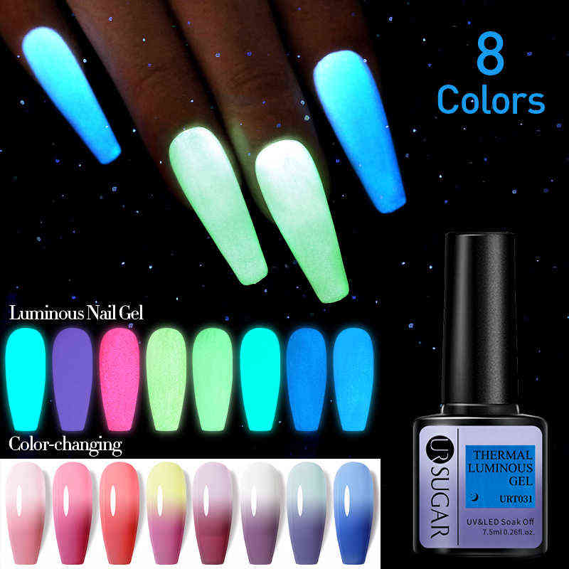 NXY Nail Gel Thermal Polish Set Luminous Glow in the Dark Shining Soak Off Long Lasting Art Hybrid Varnish 0328