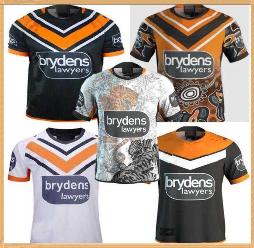 43lq 22ss New Men's t Shirts Wests Tigers Indigenous Rugby Jersey, White