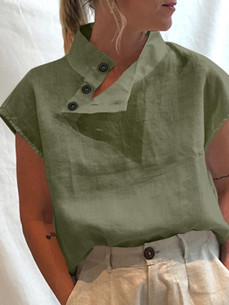 Women' Blouses & Shirts Women Short Sleeve Blusas 2022 Summer Cotton Linen Fashion Oversized Casual Loose Camisas Solid Tunic TopsWomen, Green
Women' Blouses & Shirts Women Short Sleeve Blusas 2022 Summer Cotton Linen Fashion Oversized Casual Loose Camisas Solid Tunic TopsWomen, Green