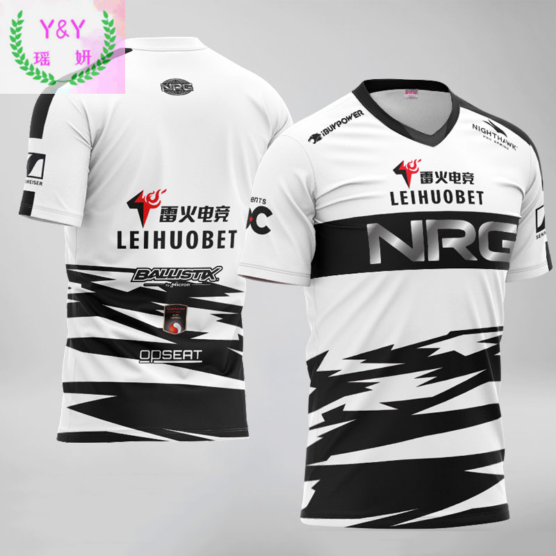 CSGO NRG Esports Jersey Seragam Pemain Kaos Oblong Permainan Penggemar ID Sesuai Pesanan Kaos Oblong Nama Kustom Pria Wanita Gaya Lengan 220613