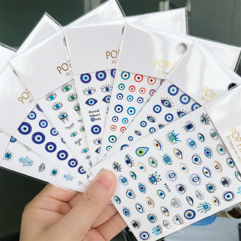 3D eyes nail sticker fashion design self adhesive DIY manicure accessories slider decals
3D eyes nail sticker fashion design self adhesive DIY manicure accessories slider decals