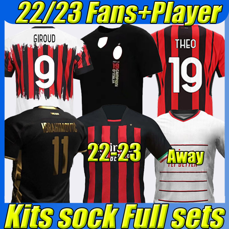 21/22/23 IBRAHIMOVIC Soccer Jerseys 19 Champions 2022 2023 Ukraine GIROUD M.MAIGNAN TONALI Kessie THEO CALHANOGLU REBIC Men Kids Kits sock Full sets football shirt, 22-23 special
21/22/23 IBRAHIMOVIC Soccer Jerseys 19 Champions 2022 2023 Ukraine GIROUD M.MAIGNAN TONALI Kessie THEO CALHANOGLU REBIC Men Kids Kits sock Full sets football shirt, 22-23 special
