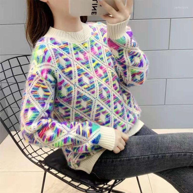 Women's Sweaters Fashion Loose Mink Fleece Pullover Color Sweater Female Casual Knitted Round Neck Long-sleeved Top WomenWomen's Perf22, Creamy-white
Women's Sweaters Fashion Loose Mink Fleece Pullover Color Sweater Female Casual Knitted Round Neck Long-sleeved Top WomenWomen's Perf22, Creamy-white
