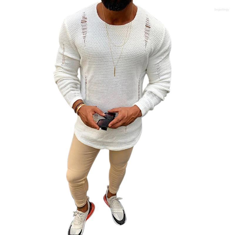 Men' Sweaters Men Cotton Ripped Destroyed Sweater Autumn Casual O-Neck Slim Fit Plain Color Hole Begu22, White
Men' Sweaters Men Cotton Ripped Destroyed Sweater Autumn Casual O-Neck Slim Fit Plain Color Hole Begu22, White