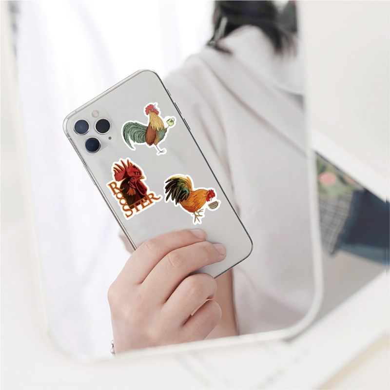 50Pcs Rooster stickers chanticleer sticker cock graffiti Stickers for DIY Luggage Laptop Skateboard Motorcycle Bicycle Decals Wholesale