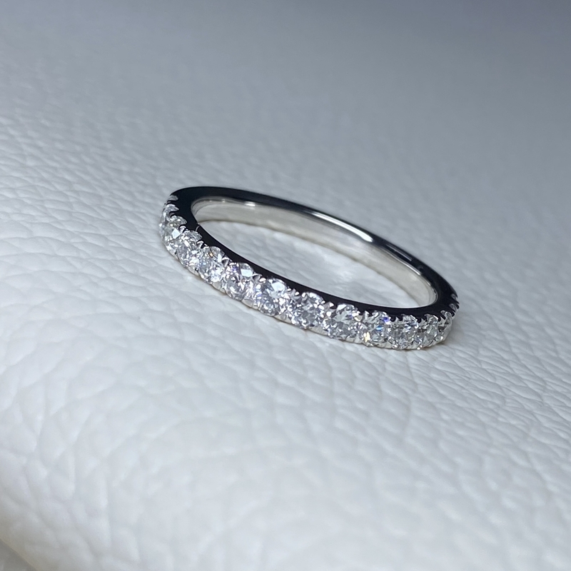 Meisidian D VVS 2mm Diamond 18K White Gold Women Wedding Engagement Ring 220816