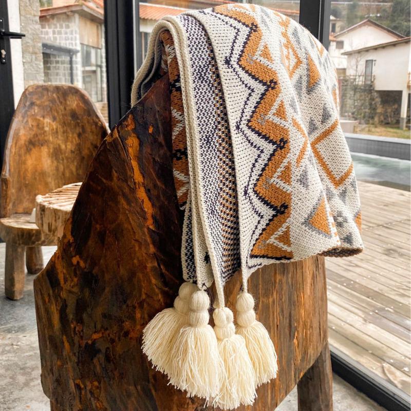 Blankets Bohemian Knitted Shawl Blanket Winter Travel TV Nap Air Condition Sofa Cover Bed Decorative
Blankets Bohemian Knitted Shawl Blanket Winter Travel TV Nap Air Condition Sofa Cover Bed Decorative
