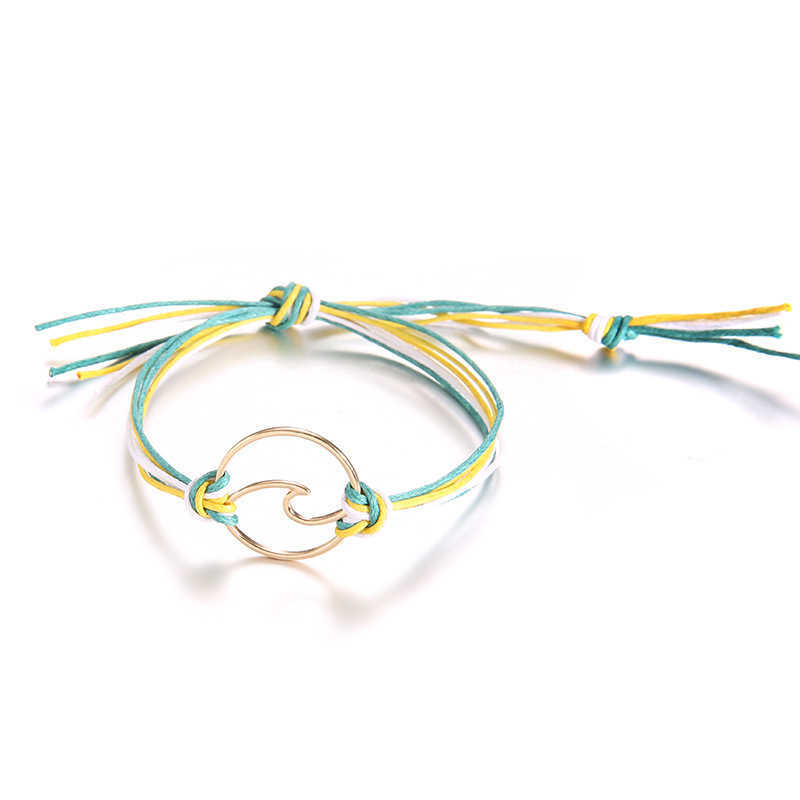 New Summer Wave Woven Bracelet Simple Vintage Women Alloy Fashion Popular Bracelets Jewelry