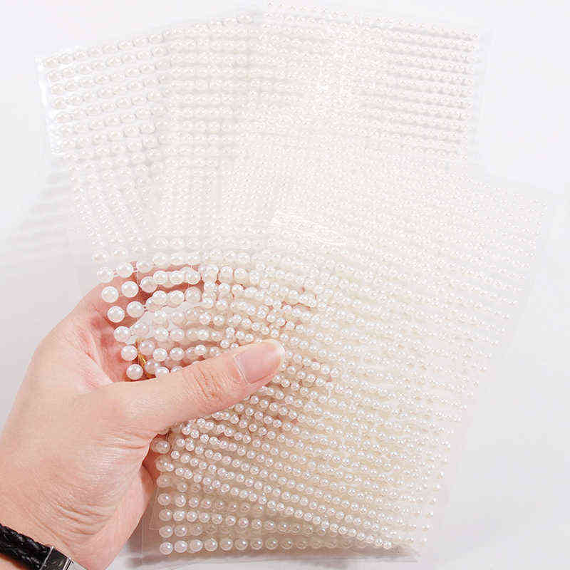 NXY Temporary Tattoo 3mm 4mm 5mm 6mm 3d Pearl Face Jewels Eyeshadow Stickers Self Adhesive Body Eyebrow Diamond Nail Decoration
