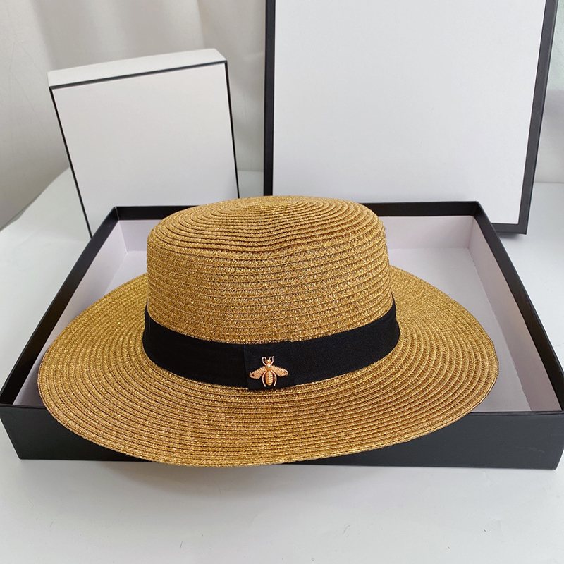 Ladies Wide Brim Beach Caps Designer Women Vacation Outdoor Caps Female Flat Straw Hat with Black Webbing, As pic(without box)
Ladies Wide Brim Beach Caps Designer Women Vacation Outdoor Caps Female Flat Straw Hat with Black Webbing, As pic(without box)