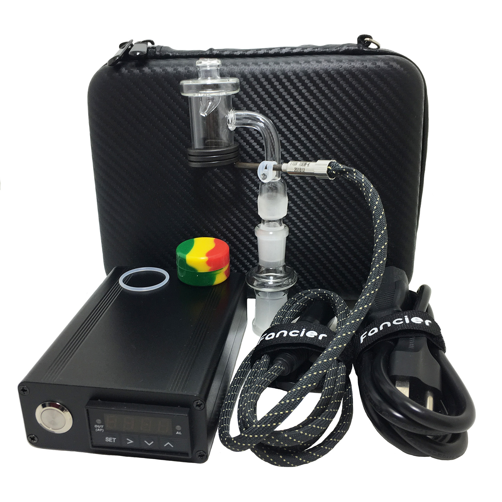 25MM E Dab ENail Kit Banger Quartz Nail Vapor Wax Dry Herb Electronic Temperature Controller Box smoke 100W 110V 240V Enail Fit Nectar Collector Glass Bongs
25MM E Dab ENail Kit Banger Quartz Nail Vapor Wax Dry Herb Electronic Temperature Controller Box smoke 100W 110V 240V Enail Fit Nectar Collector Glass Bongs