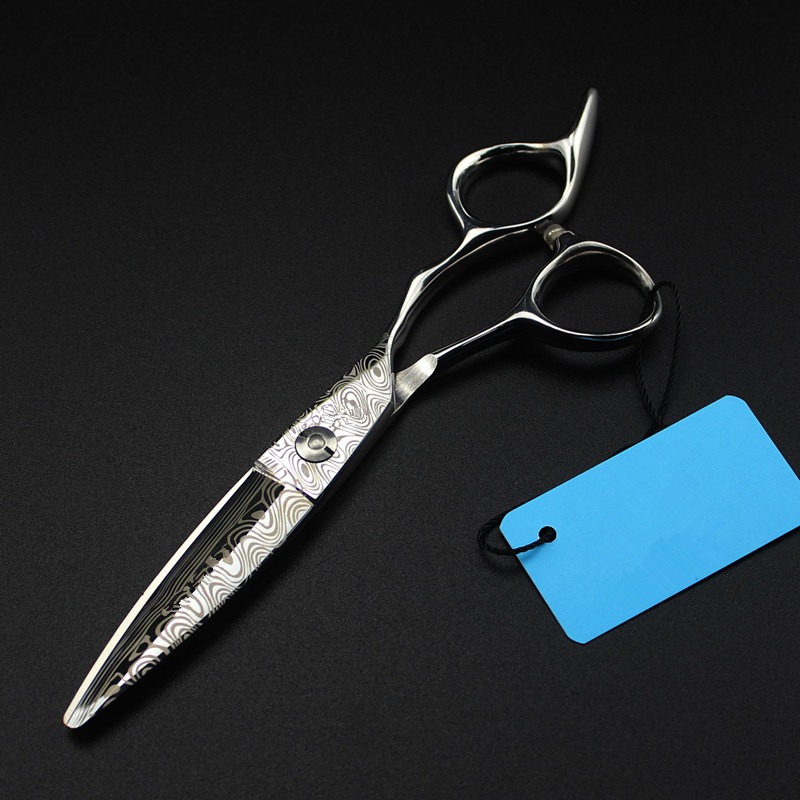 professional 6 inch Damascus steel cut hair scissors salon cutting barber makas makeup cut shears dressing 220317