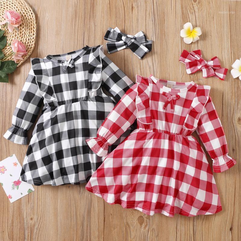 Girl's Dresses Emmababy Kids Girls Clothes Plaid Print Fall Lattice Long Sleeve O-neck Midi Dress Ruffles And Bow-knot Headband, Black
Girl's Dresses Emmababy Kids Girls Clothes Plaid Print Fall Lattice Long Sleeve O-neck Midi Dress Ruffles And Bow-knot Headband, Black