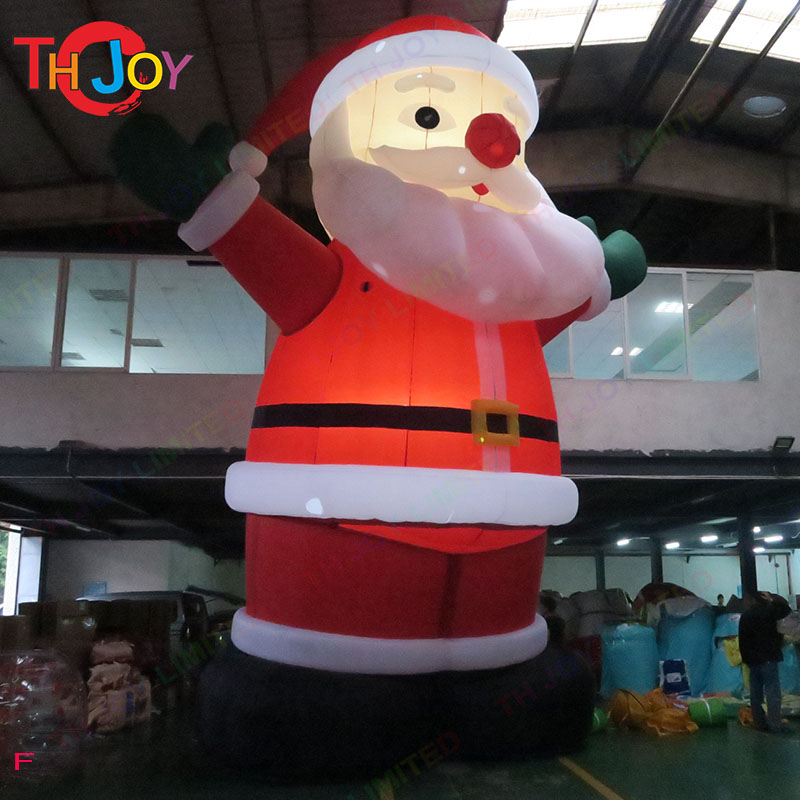 Outdoor Activities 6m 20ft/ 12m 40ft tall Giant Large Inflatable Santa Claus Model with led light For Christmas Festival Playground Decoration