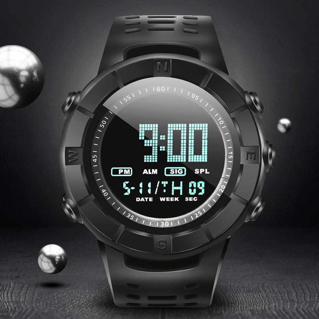 Men's Watch Cool Sports LED Digital Acrylic Dial Silicone Strap 50M Waterproof Wristwatch, Black
Men's Watch Cool Sports LED Digital Acrylic Dial Silicone Strap 50M Waterproof Wristwatch, Black